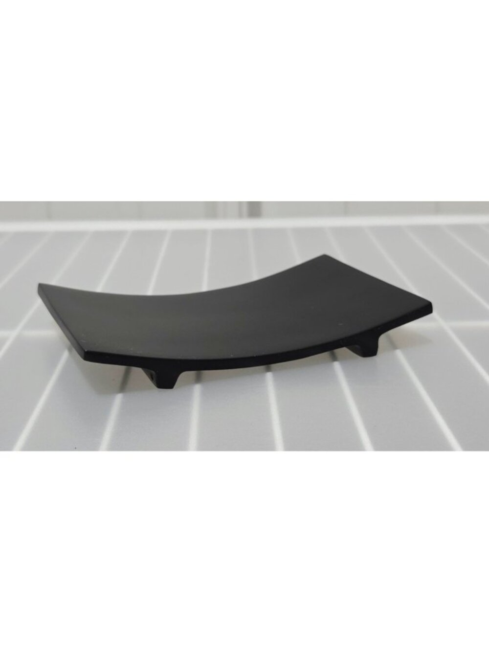 Nu Steel Loft Collection Black Metallic Resin Material Wide Profile Soap Dish - Picture 4 of 9